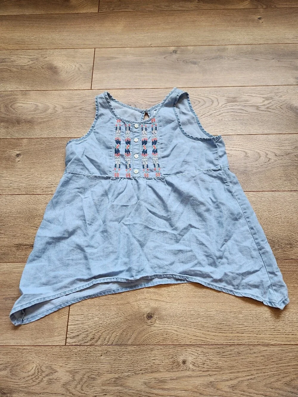 Size 14 Girls Chambray Sleeveless Top